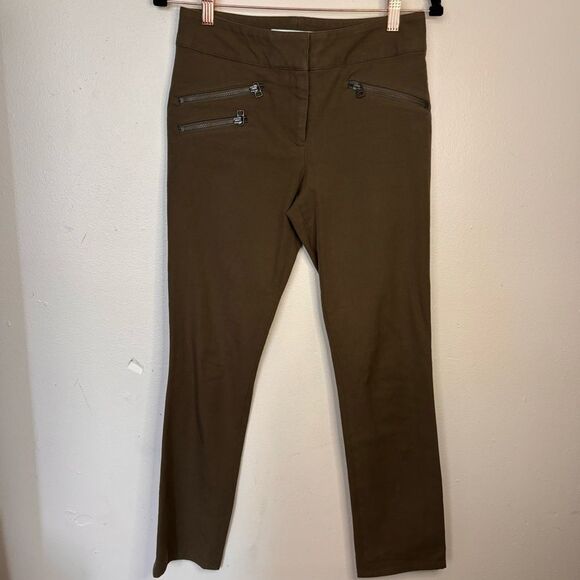 Veronica Beard Roxy Baby Bell Ankle Pants In Olive Green Size 4 - Picture 1 of 6
